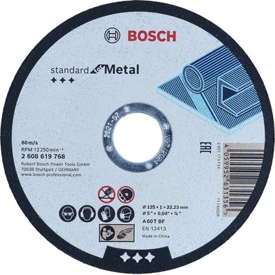 Bosch 125x1x22,2mm rovný řezací kotouč Standard for Metal 2608619768