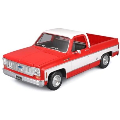 Maisto - 1974 Chevrolet C10 Cheyenne Super, червено-бял, 1: 18