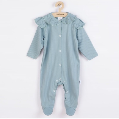 New Baby Kojenecký bavlněný overal Stripes ledově modrá