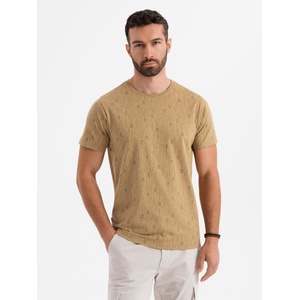 Ombre Clothing Памучна тениска с печат и кръгло деколте - тъмно маслинено зелена Ombre Clothing | Zelen | МЪЖЕ | S