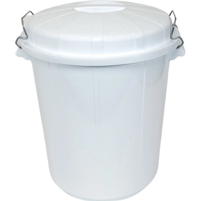Denox nádoba na odpad s víkem INDUSTRIAL, 70 L gastro, uzavírání, bílý, pevný plast 13265_050