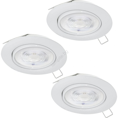 EGLO 901759 - К-кт 3xLED Лампа за баня FAVAZZINA 1xGU10/4W/230V IP44 бял (EG901759)