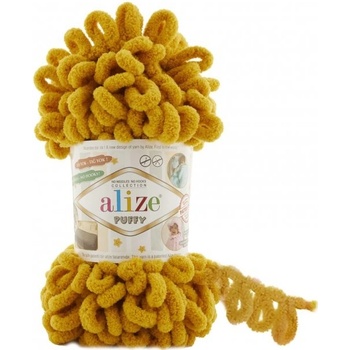 Alize příze Puffy 02 hořčicová