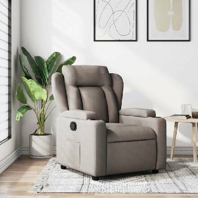 vidaXL 372411 Polohovací taupe textil