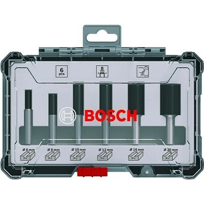 Sada drážkovacích fréz, stopka 8 mm, 6 kusov Bosch Accessories 2607017466