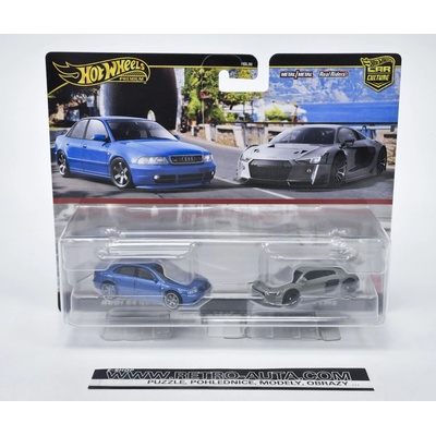 Set Audi S4 Quattro a Audi R8 LMS Hot Wheels Premium Car Culture 1:64