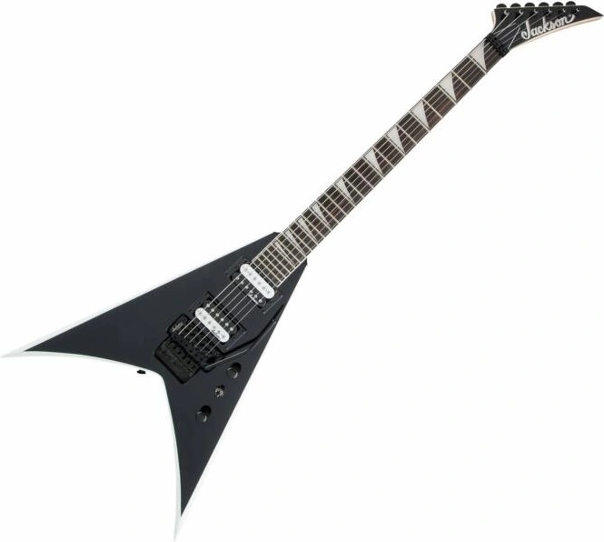 Jackson JS King V JS32 Black with White Bevels