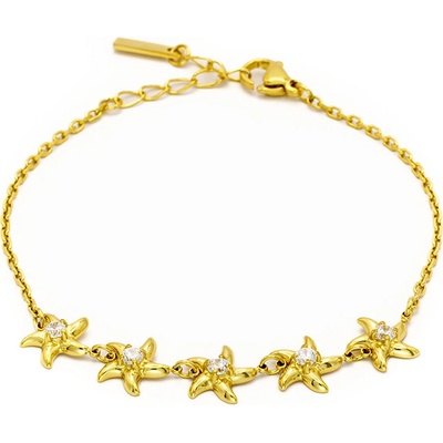 BRUNOshop.cz Nastavitelný náramek HVĚZDICE GOLD S4555
