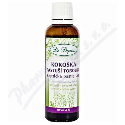 Dr. Popov Kokoška pastuší tobolka originální bylinné kapky 50 ml