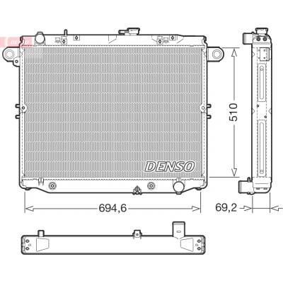 DENSO Chladič, chlazení motoru DRM50148
