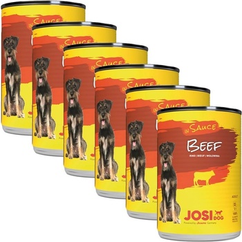 JosiDog Dog Beef in sauce 6 x 415 g