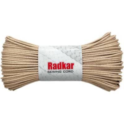 RADKAR šňůry na šití 5mm Sand - 100m návin