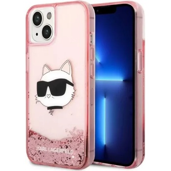 KARL LAGERFELD iPhone 14 Plus 6, 7" pink hardcase Glitter Choupette Head (KLHCP14MLNCHCP)