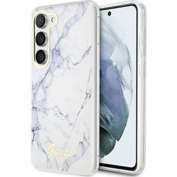 Image 1 of GUESS Кейс Guess GUHCS23MPCUMAH за Samsung Galaxy S23 Plus S916, бял / бял, твърд, Marble (GUE002691-0)