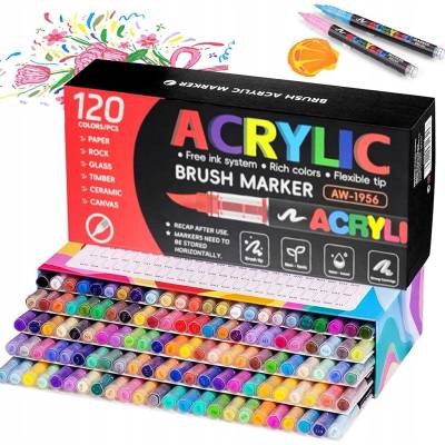 Akrylové Popisovače GUANGNA 168 ks na maľovanie kameňov, keramiky, plátna, skla