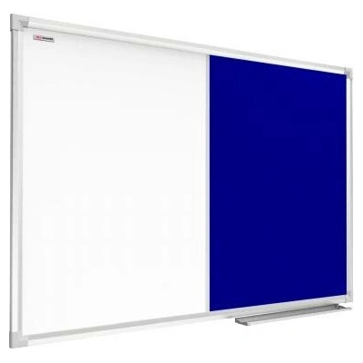 Allboards CO96FN Textilní a bílá magnetická tabule COMBI v hliníkovém rámu 90 x 60 cm