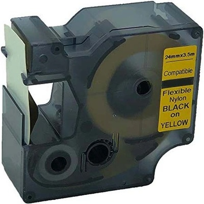 Compatible Съвместима лента с Dymo 1734525, 24mm x 3, 5m черен печат / жълт фон, найлонова гъвкавост (1734525)