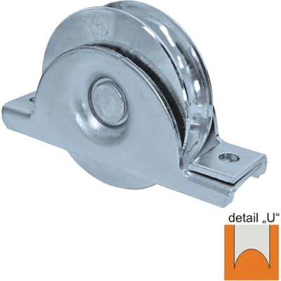 EKOfence Pojazdové koliesko komplet -U, Zn, D100mm 6631