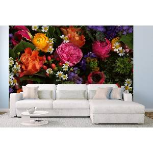 DIMEX ART Самозалепваща се флизелинова фототапета пролетен букет 375 x 250 см