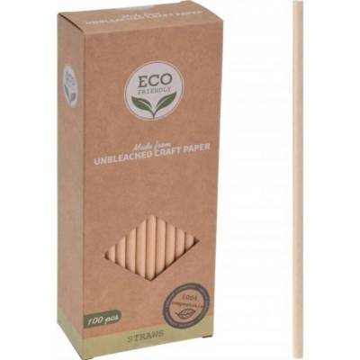 Eco Papierové slamky na pitie 100 ks