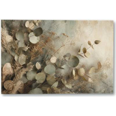Plakát – Sušené větvičky s kulatými listy 135 × 90 cm Bez rámu Ne Bez rámu