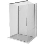 Mexen Rox-3S трисекторна плъзгаща се душ кабина 105 x 80 см, прозрачна, gun metal - 8C2-105-080-95-00-3S (8C2-105-080-95-00-3S)