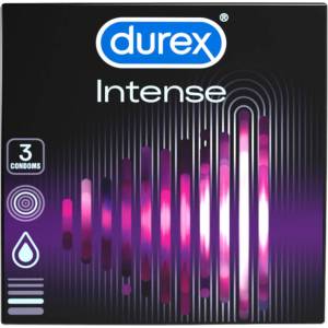 Durex Intense - оребрен и точков презерватив (3 бр. ) - lovesexshop