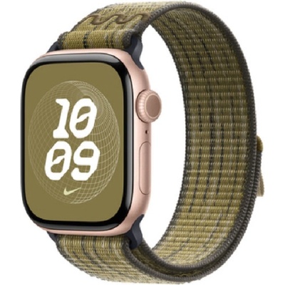 Каишка Apple - Sport Loop, Apple Watch, 46 mm, Green/Grey (mxu33zm/a)