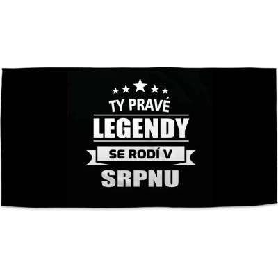 SABLIO Ručník - Ty pravé legendy se rodí v srpnu 50x100 cm
