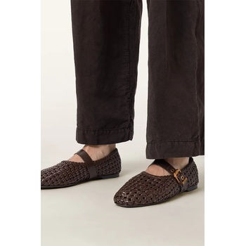 AllSaints балеринки от кожа Sabine Woven Flat (W102FE)