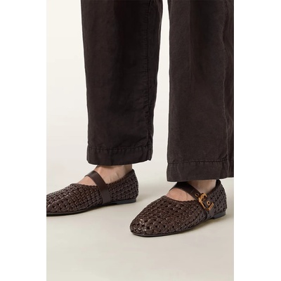 AllSaints балеринки от кожа Sabine Woven Flat (W102FE)