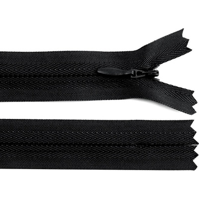 Spirálový zip skrytý No 3 délka 18 cm Varianta: 322 černá, Balení: 1 ks