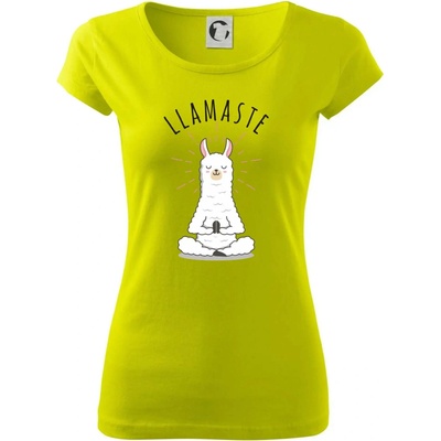 Yoga Llamaste Dámské triko Pure Limetková