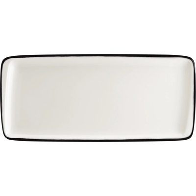 BONNA Obdélníkový talíř 340x160 mm Linea Black