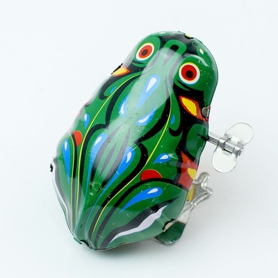 Teddies Žaba naťahovacie kovová 7x5 cm