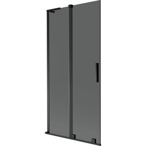 Mexen Velar L параван за вана, плъзгащ се с 2 крила 90 x 150 cm, графит, черен - 896-090-003-41-70 (896-090-003-41-70)