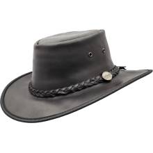 Barmah Hats Squashy Fullgrain černý