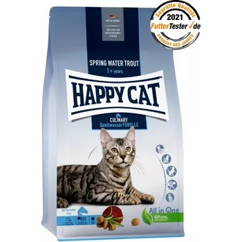 Happy Cat Culinary Adult Spring-water Trout - храна за aктивни и чувствителни котки с пъстърва, изворна вода, със сочно цвекло и розмарин, 10 кг, Германия - 70564