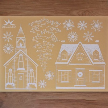 DECOLED Dekoratívny polep do okien A3 námestie