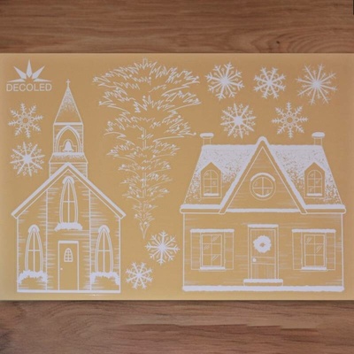 DECOLED Dekoratívny polep do okien A3 námestie