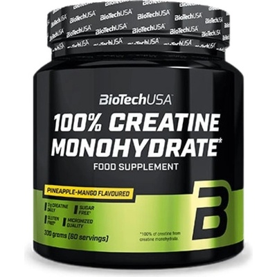 BioTechUSA 100% Creatine Monohydrate Powder | Flavored [300 грама] Ананас и Манго