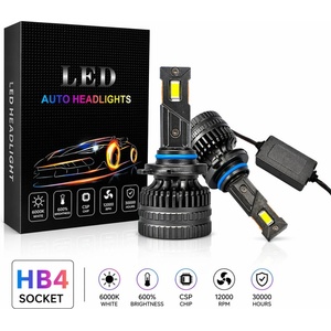  Комплект led крушки hb4 - 12v-24v 60w 6500lm 6000k canbus без грешки