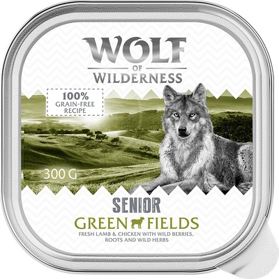 Wolf of Wilderness Senior Duo-Protein Green Fields jahňacie a kuracie 24 x 300 g