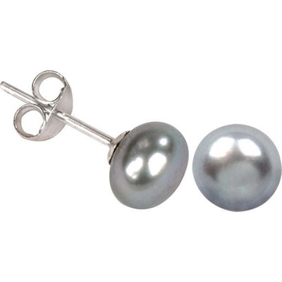 JwL Luxury Pearls náušnice s pravou sivou perlou JL0029