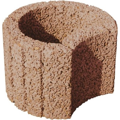 Semmelrock Tvárnice svahová Rundflor 300×250×200 mm kruhová hrubá hnědá