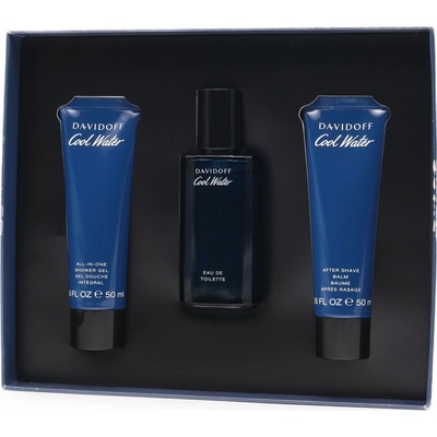 Davidoff Cool Water pro muže EDT 40 ml + sprchový gel 50 ml + balzám po holení 50 ml dárková sada