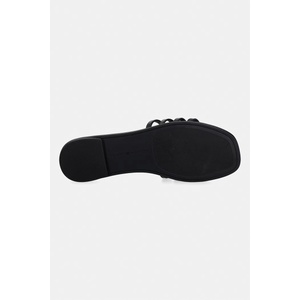 Tommy Hilfiger чехли обувки с открити пръсти дамски от кожа TH SCRIPT FLAT MULE LTH (FW0FW09368) - answear - 131,02 лв