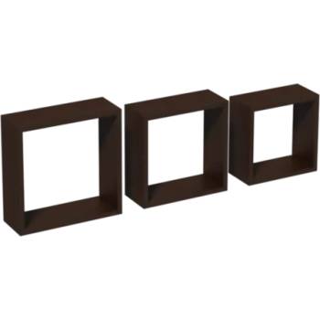 Image 1 of DOMAX ЕТАЖЕРКИ КВАДРАТНИ fss 100 270/240/210мм ВЕНГЕ К-КТ 3бр (67224 , 66664)