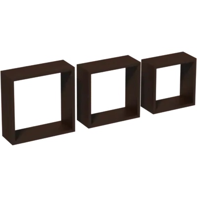 DOMAX ЕТАЖЕРКИ КВАДРАТНИ fss 100 270/240/210мм ВЕНГЕ К-КТ 3бр (67224 , 66664)