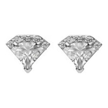 Diamonfire Luxusní stříbrné náušnice E6057